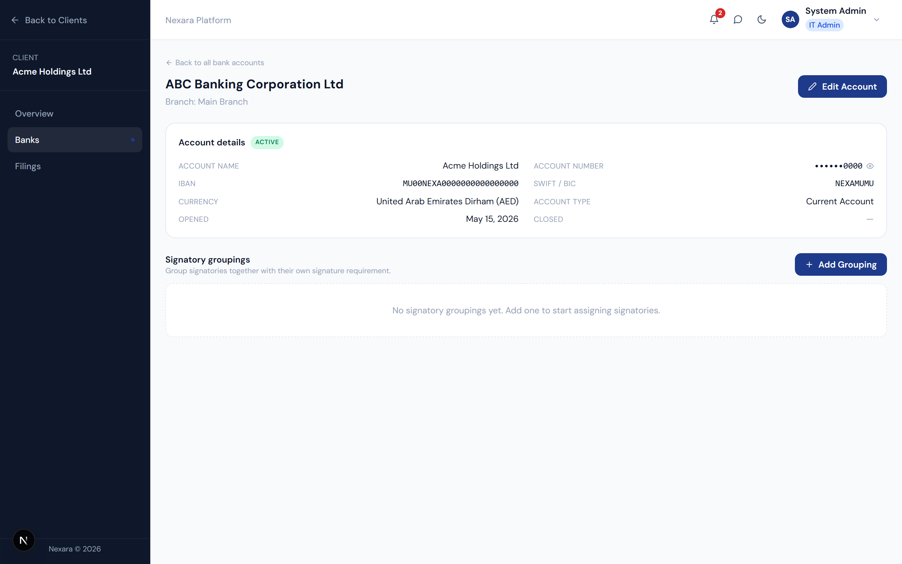 Bank Accounts & Signatories step 4